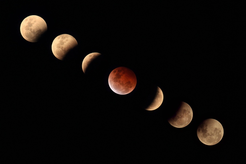 ¿Por qué la luna se ve roja durante un eclipse?